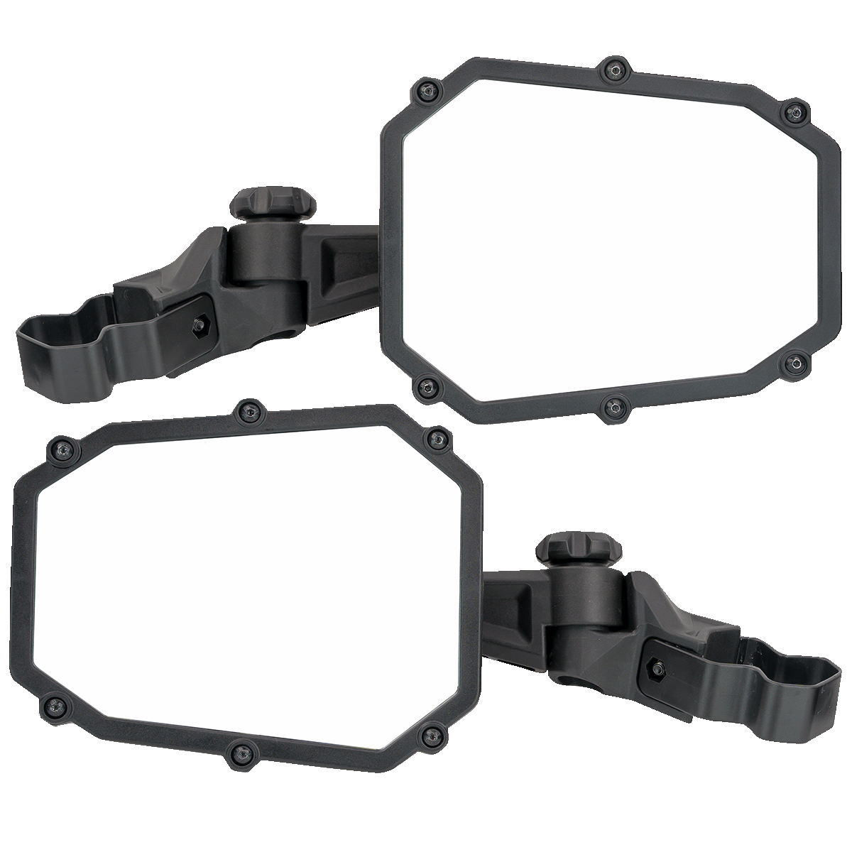 Espejo MOOSE UTILITY - Elite - Vista lateral - Octágono - Negro MEMIRKIT-ES1CCS 