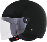 AFX FX-143 Motorcycle Helmet - Gloss Black - Medium 0104-2621
