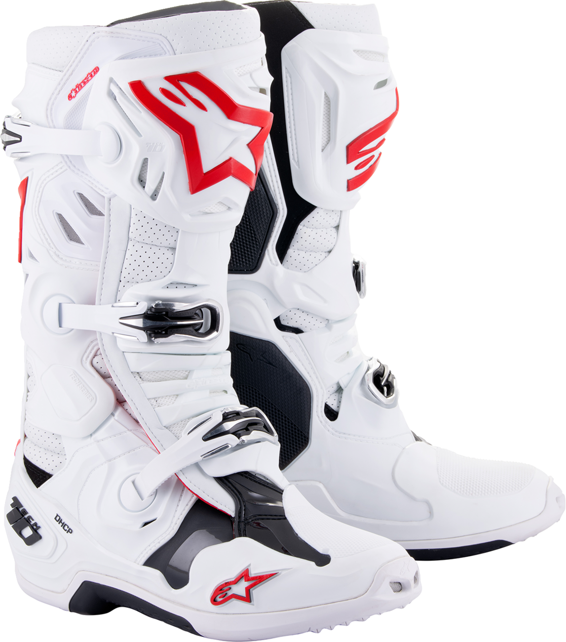 Botas ALPINESTARS Tech 10 Supervented - Blanco/Rojo - Talla 12 (EE. UU.) 2010520-2230-12