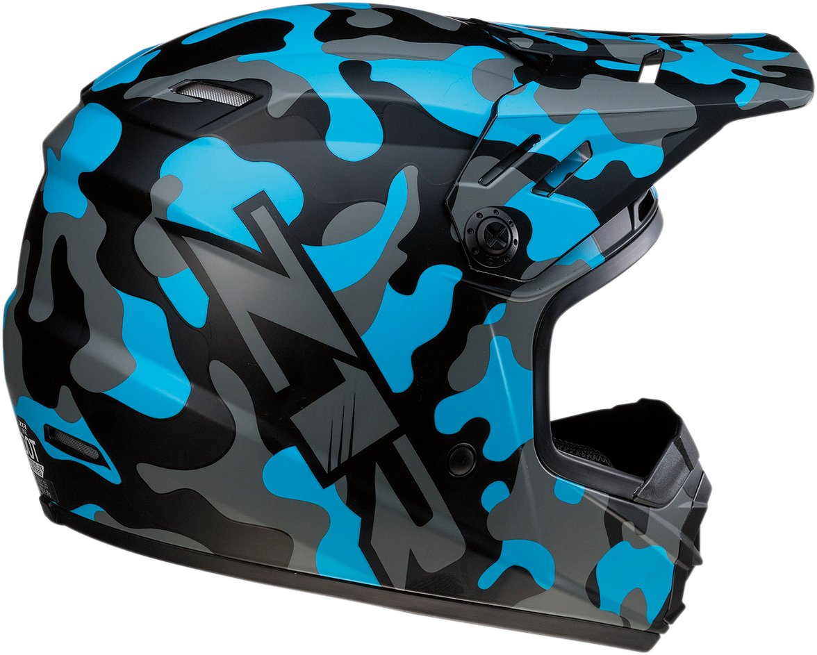 Z1R Youth Rise Motorcycle Helmet - Camo - Blue