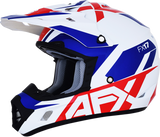 AFX FX-17 Motorcycle Helmet - Aced - Red/White/Blue - Medium 0110-6480
