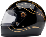 Casco BILTWELL Gringo S - Llamas negras brillantes - XL 1003-567-505 