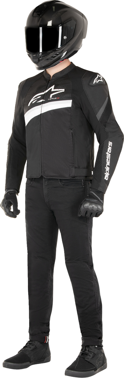 Chaqueta ALPINESTARS T-GP Plus R v4 Airflow - Negro/Blanco - Talla pequeña 3300624-12-S
