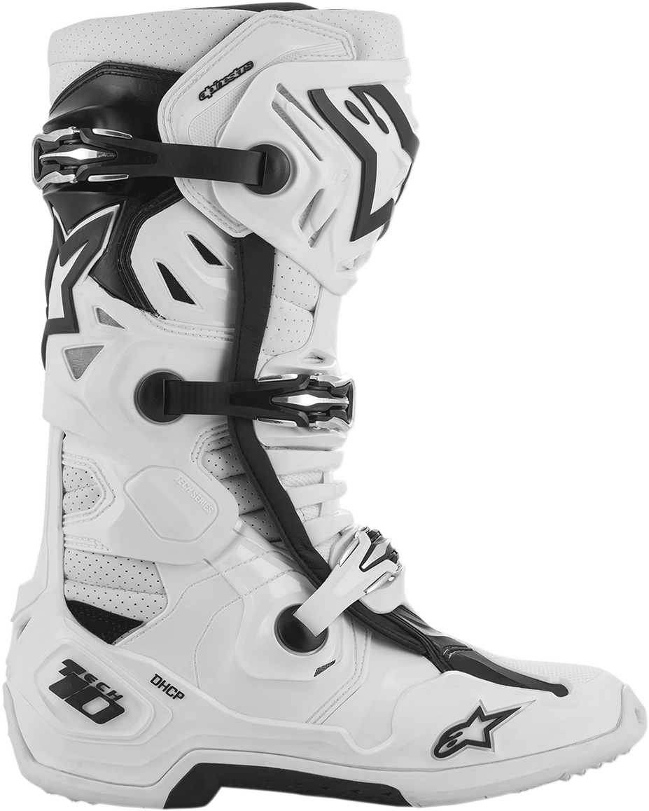 Botas ALPINESTARS Tech 10 Supervented - Blanco - Talla 10 de EE. UU. 2010520-20-10
