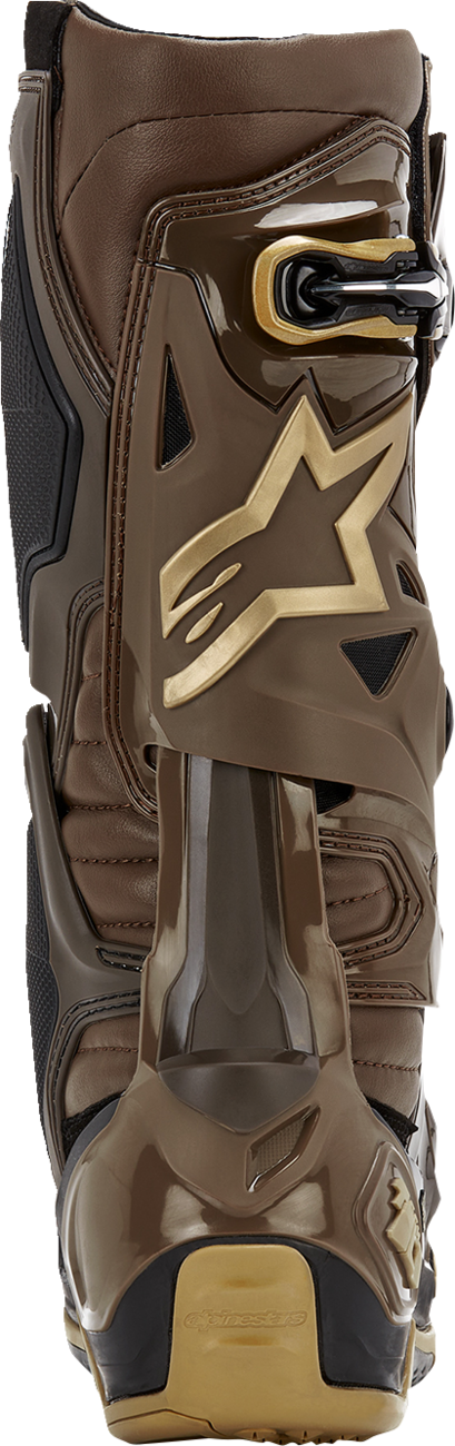 Botas ALPINESTARS Edición Limitada Squad '23 Tech 10 - Marrón/Dorado - Talla 10 de EE. UU. 2010020-839-10