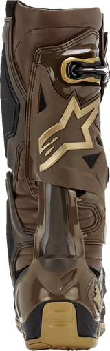 Botas ALPINESTARS Edición Limitada Squad '23 Tech 10 - Marrón/Dorado - Talla 10 de EE. UU. 2010020-839-10