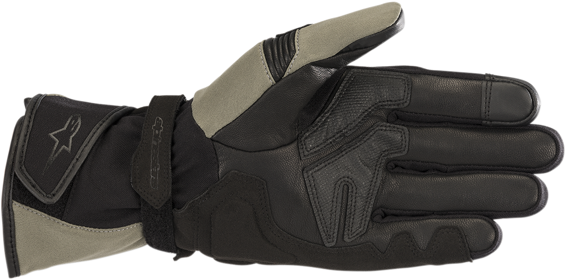 Guantes ALPINESTARS Andes Touring Outdry® - Verde militar/Negro - Pequeños 3527518-6080-S
