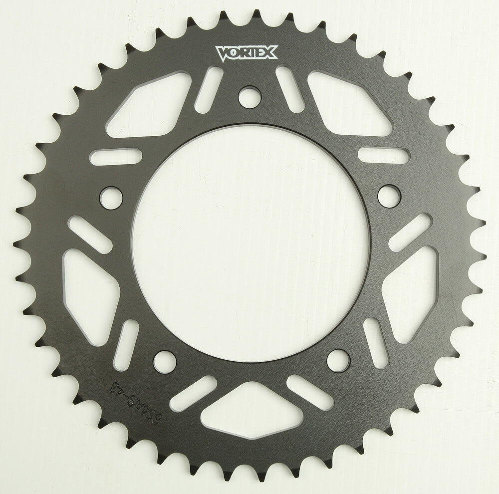 Piñón trasero VORTEX de acero 43t-520 Black Yam 642AS-43