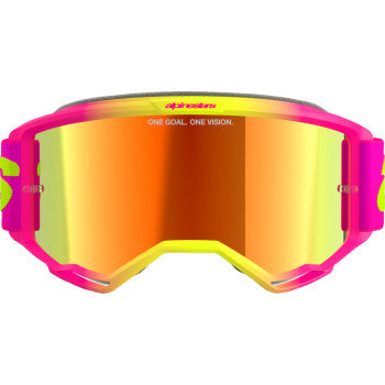 Gafas de visión ALPINESTARS Vision 5 - Marca denominativa - Rosa/Amarillo Fluo - Espejo rojo 5102425-3085 