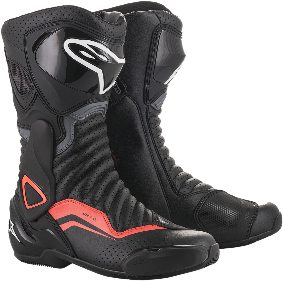 Botas ventiladas ALPINESTARS SMX-6 v2 - Negro/Gris/Rojo - Talla 12.5 EE. UU. / 48 UE 2223017-1133-48