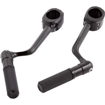Soportes de estribo forjados para carretera ARLEN NESS con estribos - Negro 400-045 