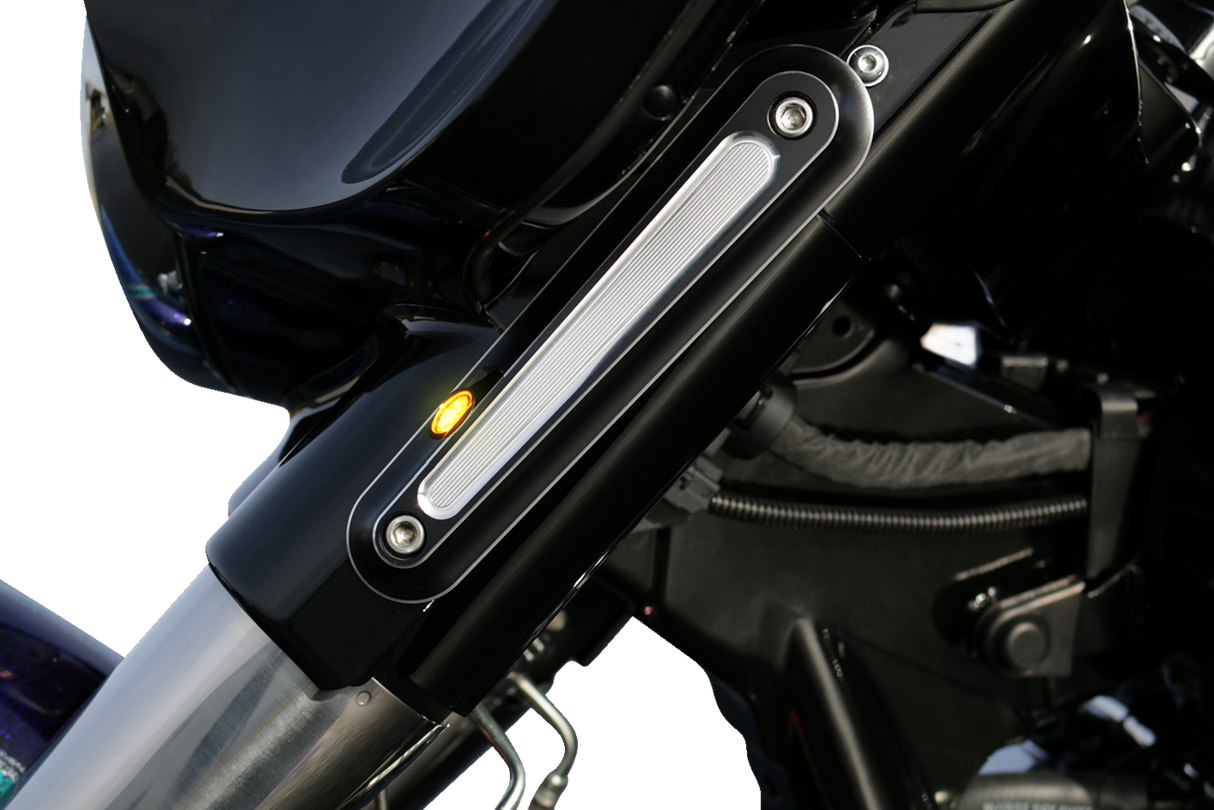 Intermitente para motocicleta KODLIN - Negro con corte en contraste K68468