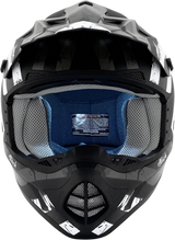 AFX FX-17 Motorcycle Helmet - Attack - Matte Black/Silver - XS 0110-7142