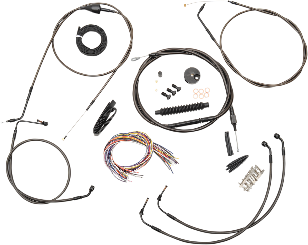 Kit de cables LA CHOPPERS - Manillar tipo Ape Hanger de 15" a 17" - Medianoche LA-8006KT2B-16M 