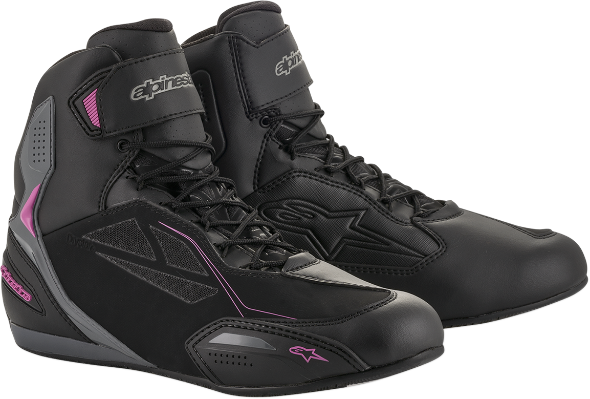 Zapatillas ALPINESTARS Faster-3 Drystar® para mujer - Negro/Gris/Rosa - Talla 6 de EE. UU. 25409191139-6