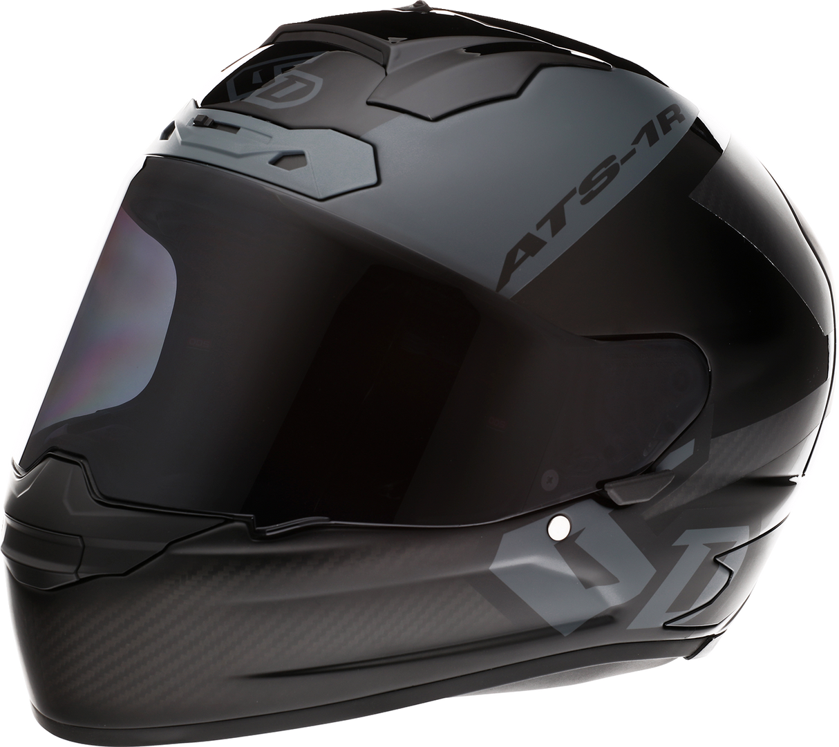 Casco de motocicleta 6D ATS-1R - Wyman - Negro/Gris - Talla 2XL 30-0709 
