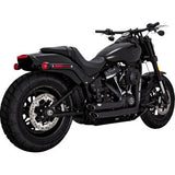 Sistema de escape escalonado VANCE &amp; HINES Shortshots - Negro mate 2018-2022 47333-22 1800-2727 