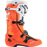 Botas de enduro ALPINESTARS Tech 10 - Naranja fluorescente/Negro/Blanco - Talla 12 de EE. UU. 2010025-4512-12 