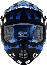 AFX FX-17 Motorcycle Helmet - Attack - Matte Black/Blue - 4XL 0110-7644