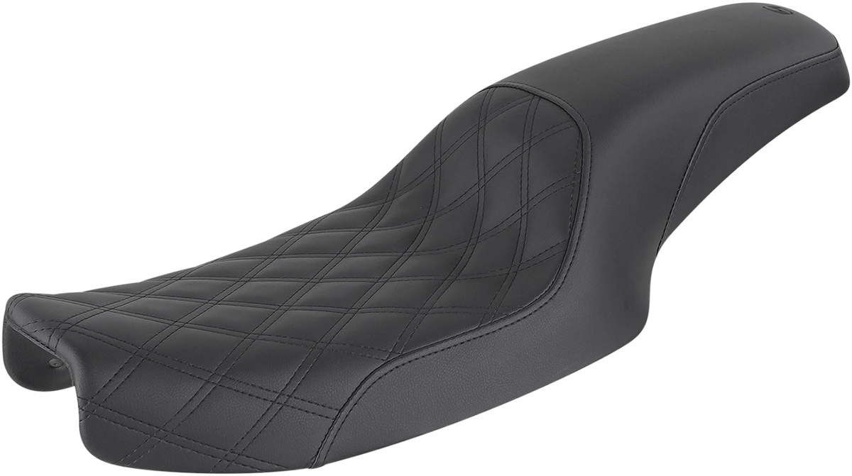 Asiento SADDLEMEN Profiler - Delantero enrejado/Trasero liso - Negro - Dyna 891-04-149 