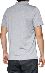 Polo 100% Corpo - Gris jaspeado/Blanco - Talla mediana 35019-252-11