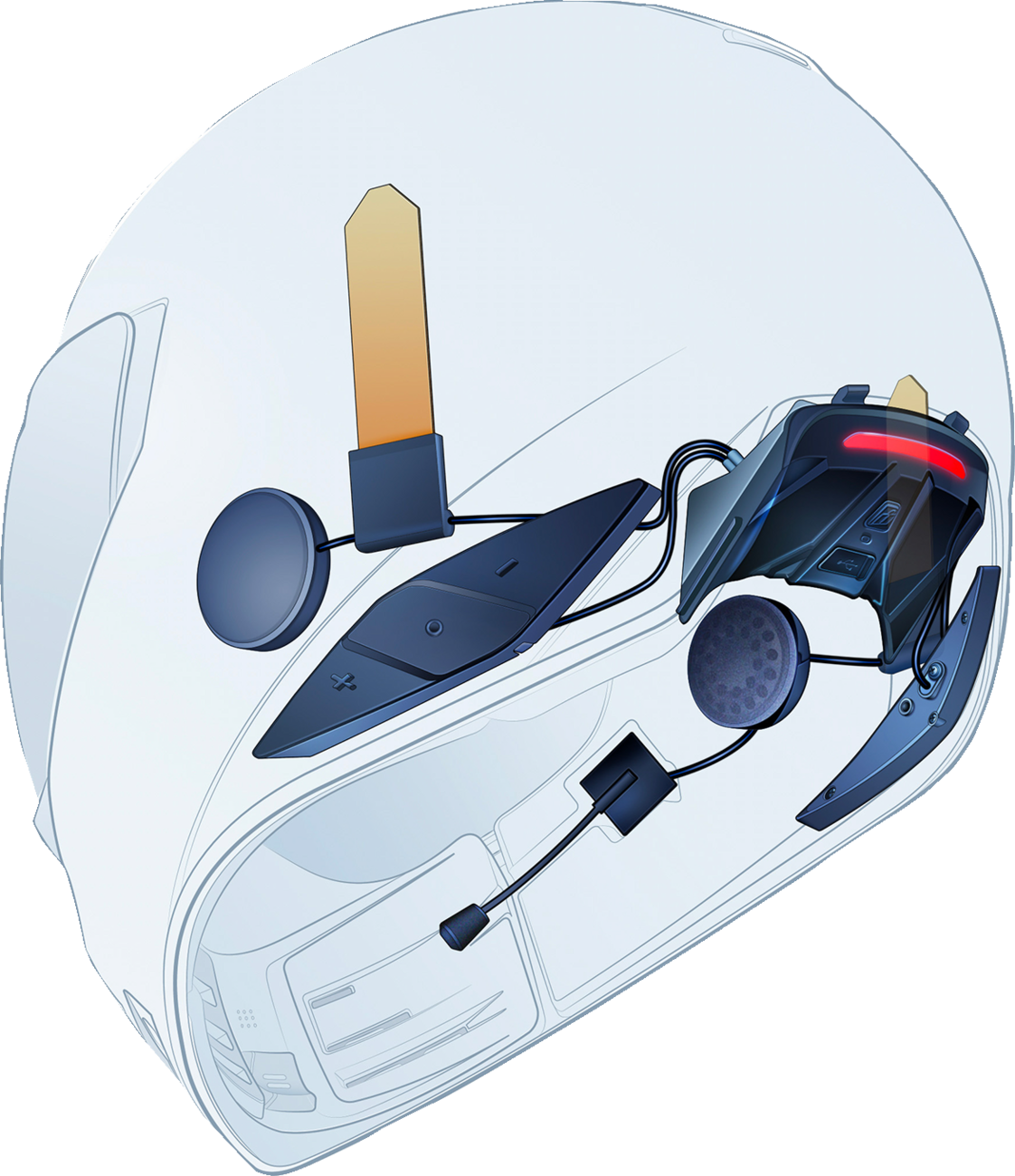 Comunicador integrado en el casco ICON (nuevo) - Negro 4402-0910