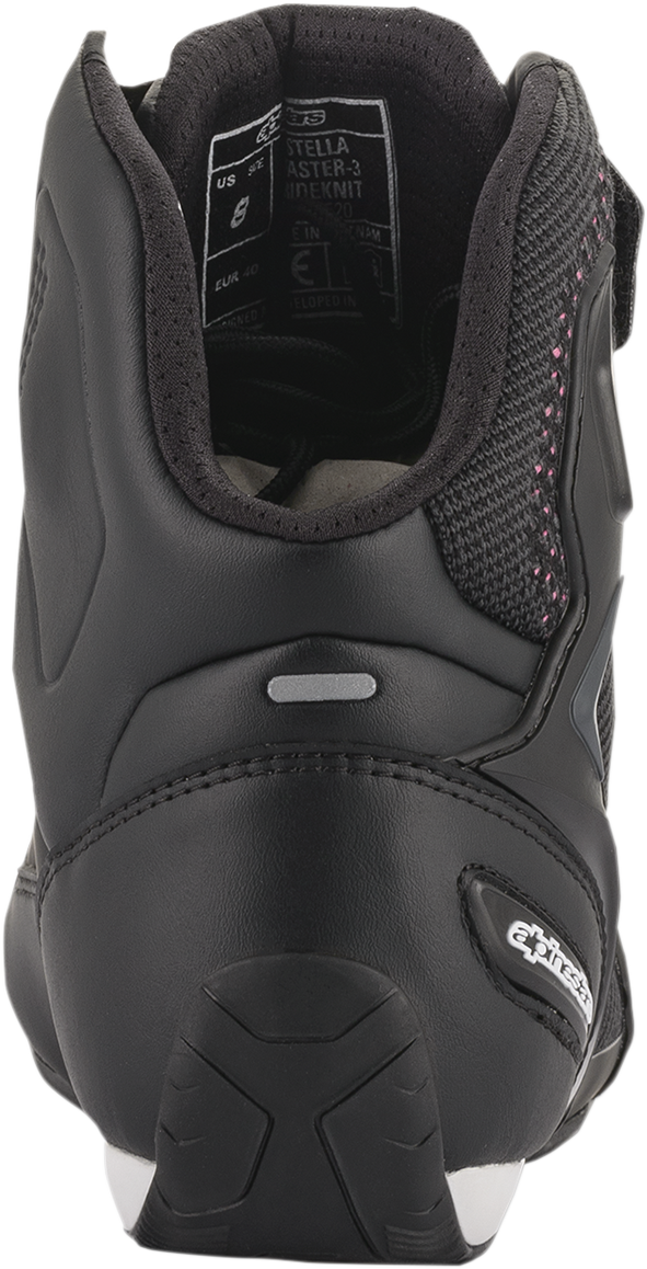 Zapatillas ALPINESTARS Stella Faster-3 Rideknit para mujer - Negro/Amarillo/Rosa - Talla 5.5 (EE. UU.) 251052014396