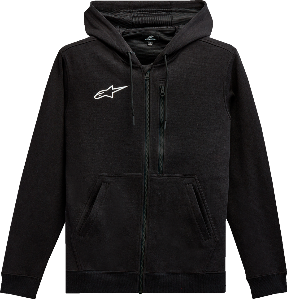 Sudadera con capucha y cremallera asimétrica ALPINESTARS - Negra - Talla L 12135103010L