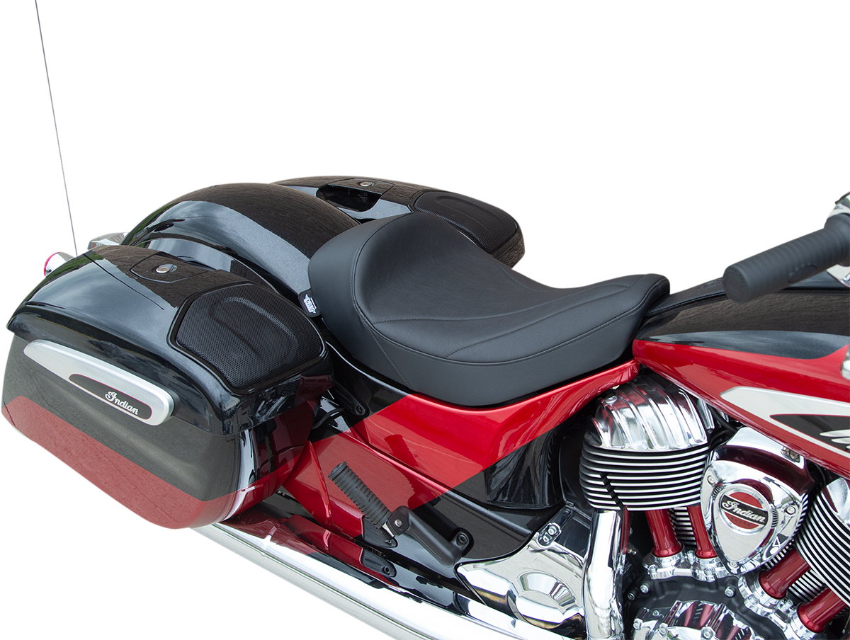 Asiento individual DRAG SPECIALTIES - Costuras lineales - Vinilo - Indian 0810-2266, años 2014 a 2022 