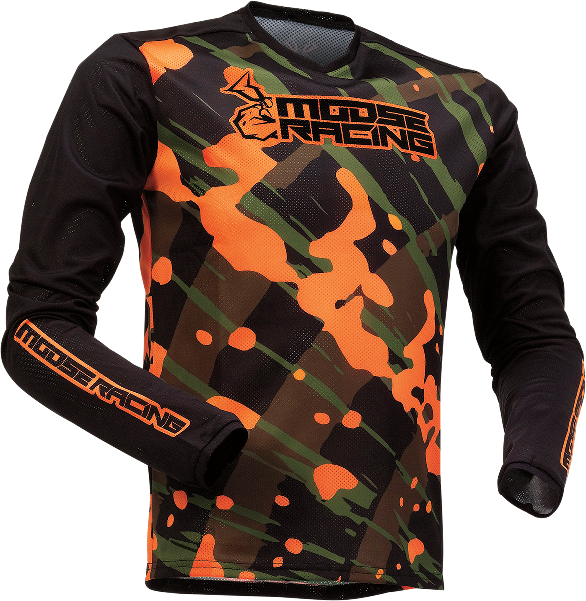 Maillot de malla Agroid para jóvenes de MOOSE RACING - Verde oliva/naranja - XS 2912-2174