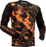 Camiseta de malla Agroid para jóvenes de MOOSE RACING - Verde oliva/naranja - Talla mediana 2912-2176 