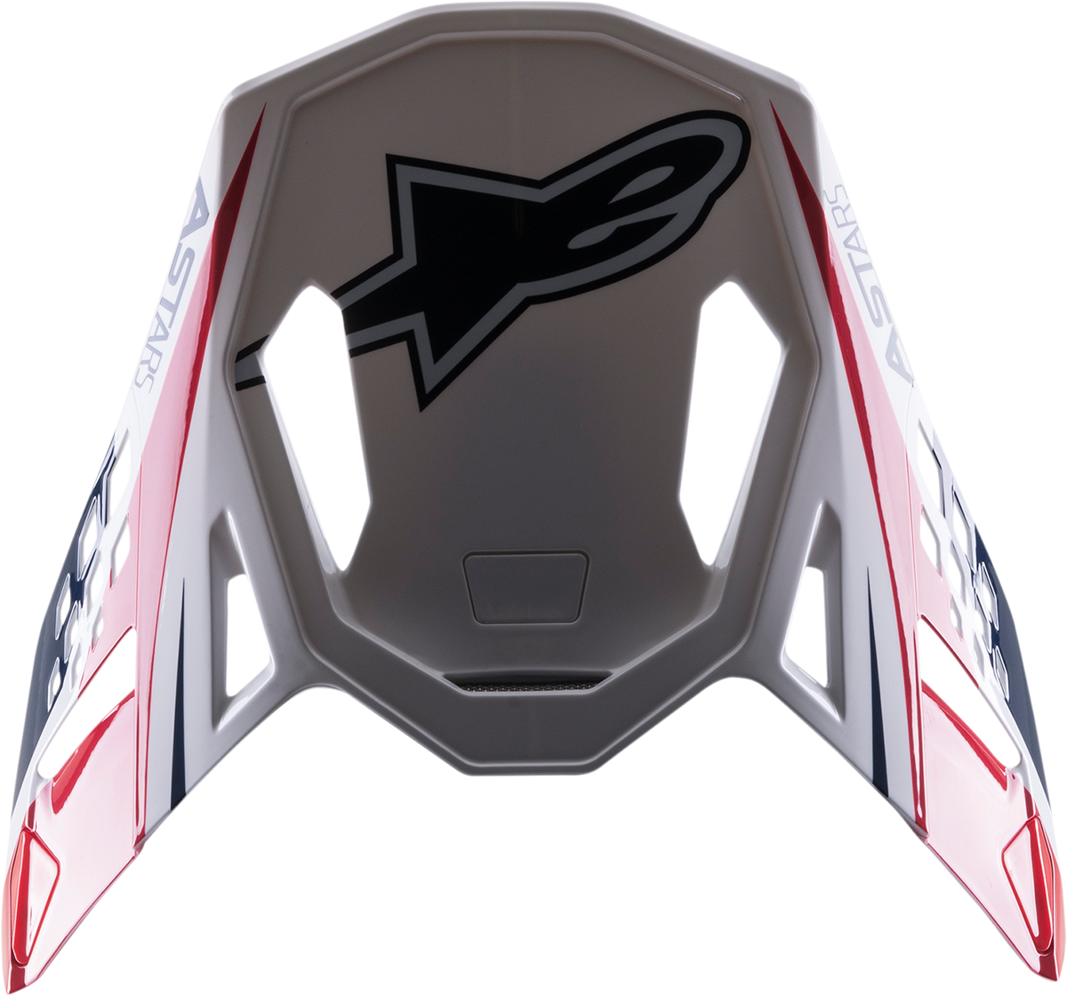 Visera ALPINESTARS Supertech M10 - Meta 2 - Blanco brillante/Rojo/Azul 8981122-2378