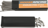 Juego de radios MOOSE RACING - Acero inoxidable - Trasero - 18" 1-22-508-S