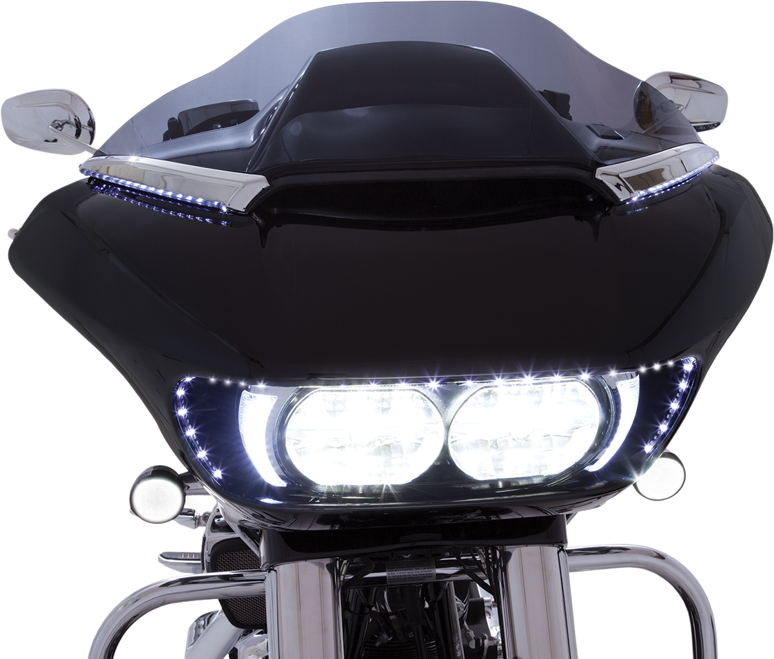 Moldura de parabrisas LED CIRO - 15-20 FLTR - Cromada 11050 