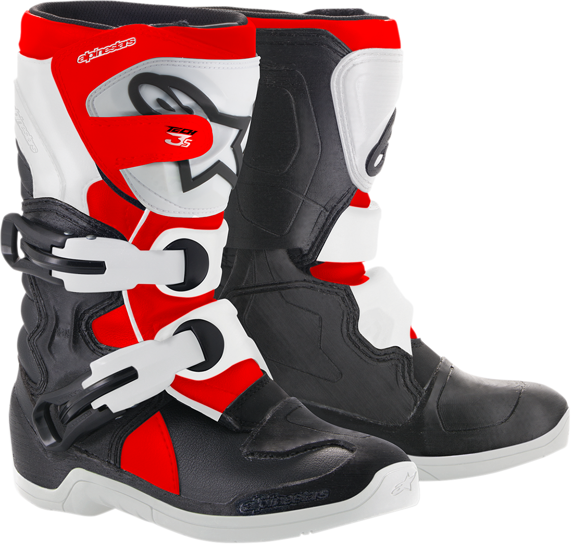 Botas ALPINESTARS Youth Tech 3S - Negro/Blanco/Rojo - Talla 1 de EE. UU. 2014518-1231-1