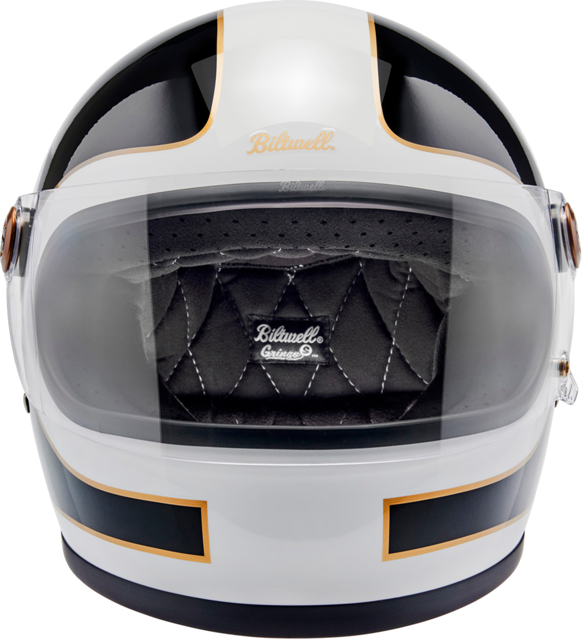 Casco BILTWELL Gringo S - Blanco brillante/Negro Tracker - Pequeño 1003-566-502 