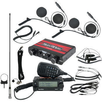 Kit de intercomunicador/radio y auriculares para casco NAVATLAS - Biplaza - Negro NI2RIH2 