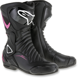 Botas ALPINESTARS SMX-6 v2 con ventilación para mujer - Negro/Rosa/Blanco - Talla 6 EE. UU. / 37 UE 2223117-1132-37