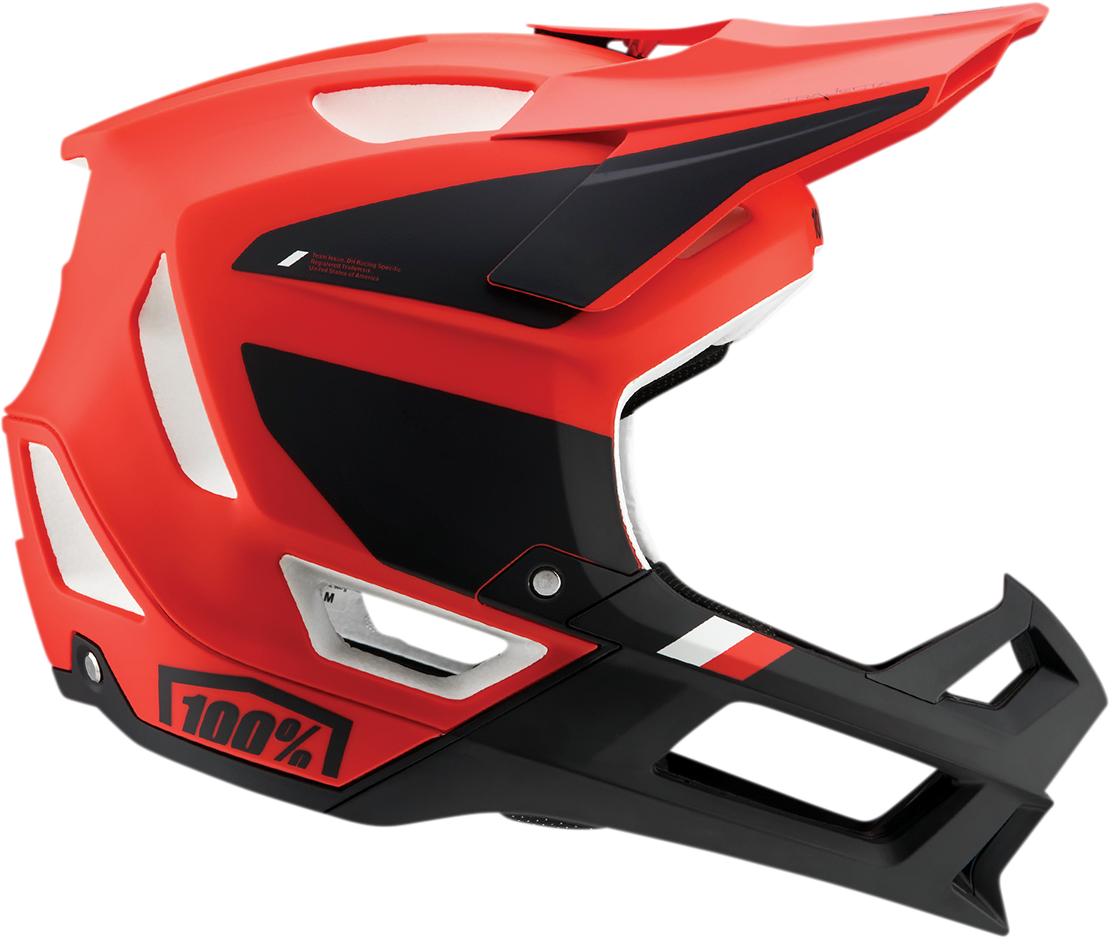 fullface helm 100 percent 100% Trajecta Helmet - Fidlock - Cargo - Fluo Red