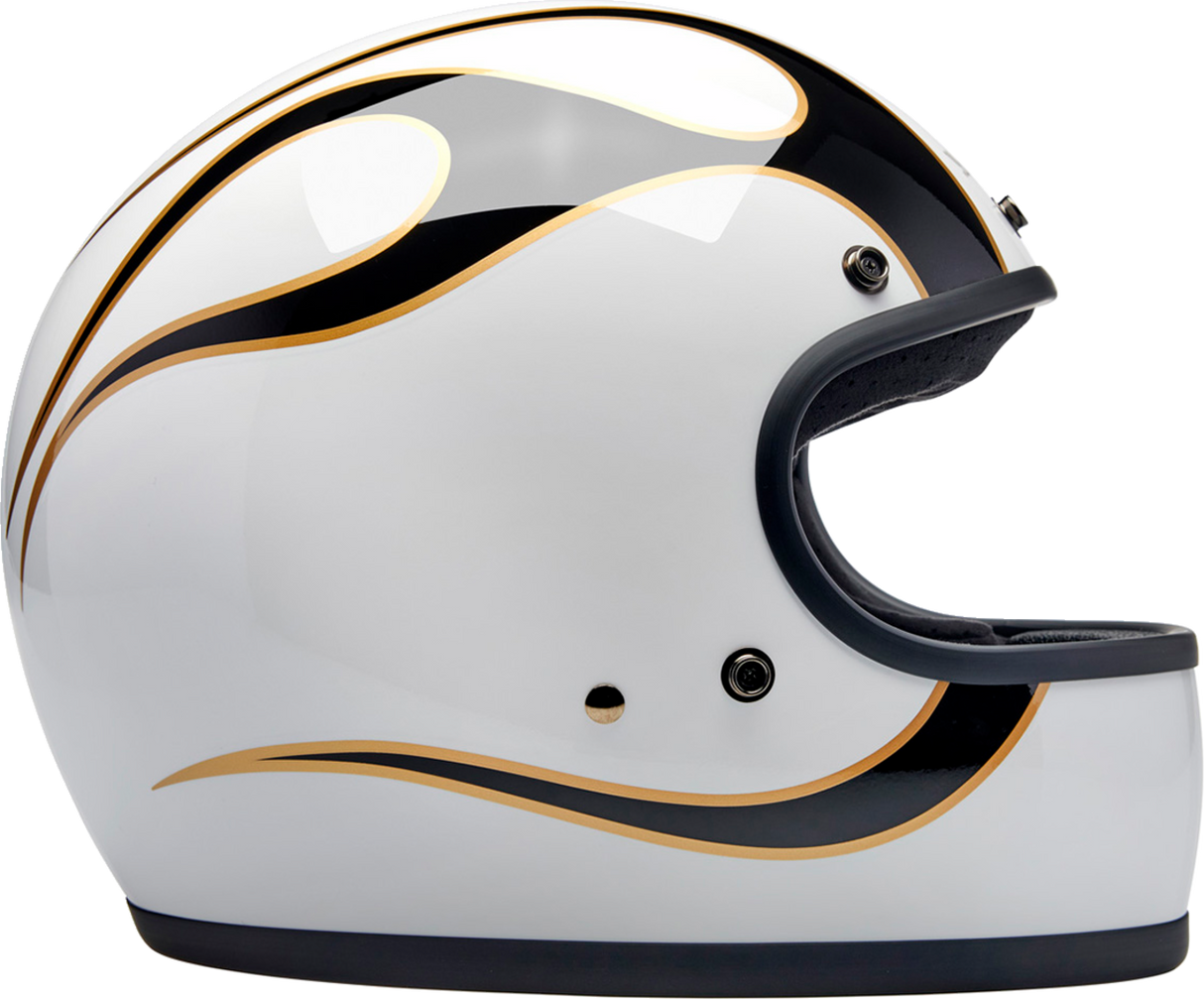 Casco BILTWELL Gringo - Llamas - Blanco/Negro - 2XL 1002-561-506 