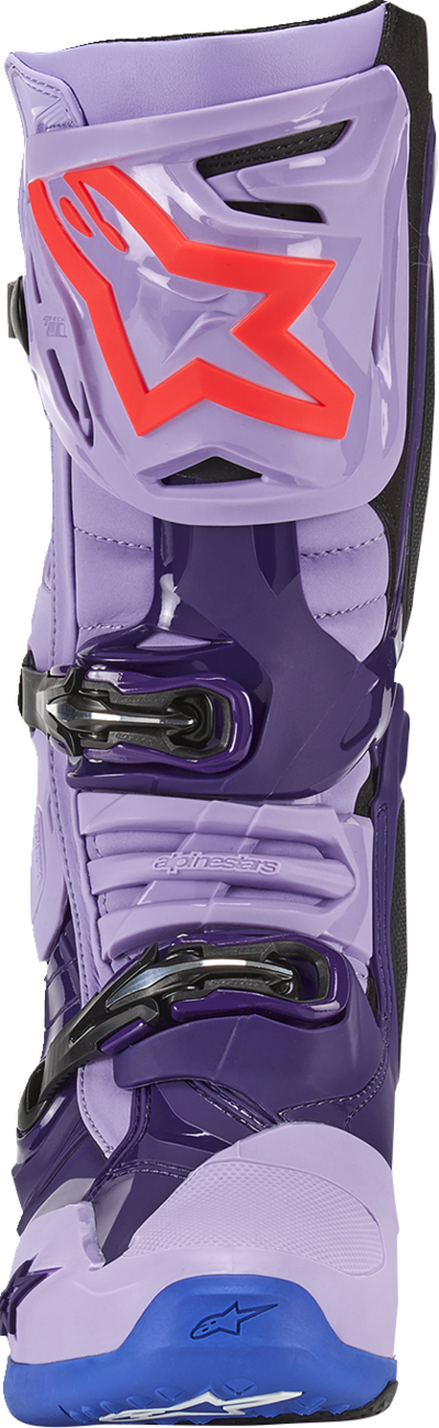Botas ALPINESTARS Tech 10 - Morado láser - Talla 11 de EE. UU. 2010020-398-11