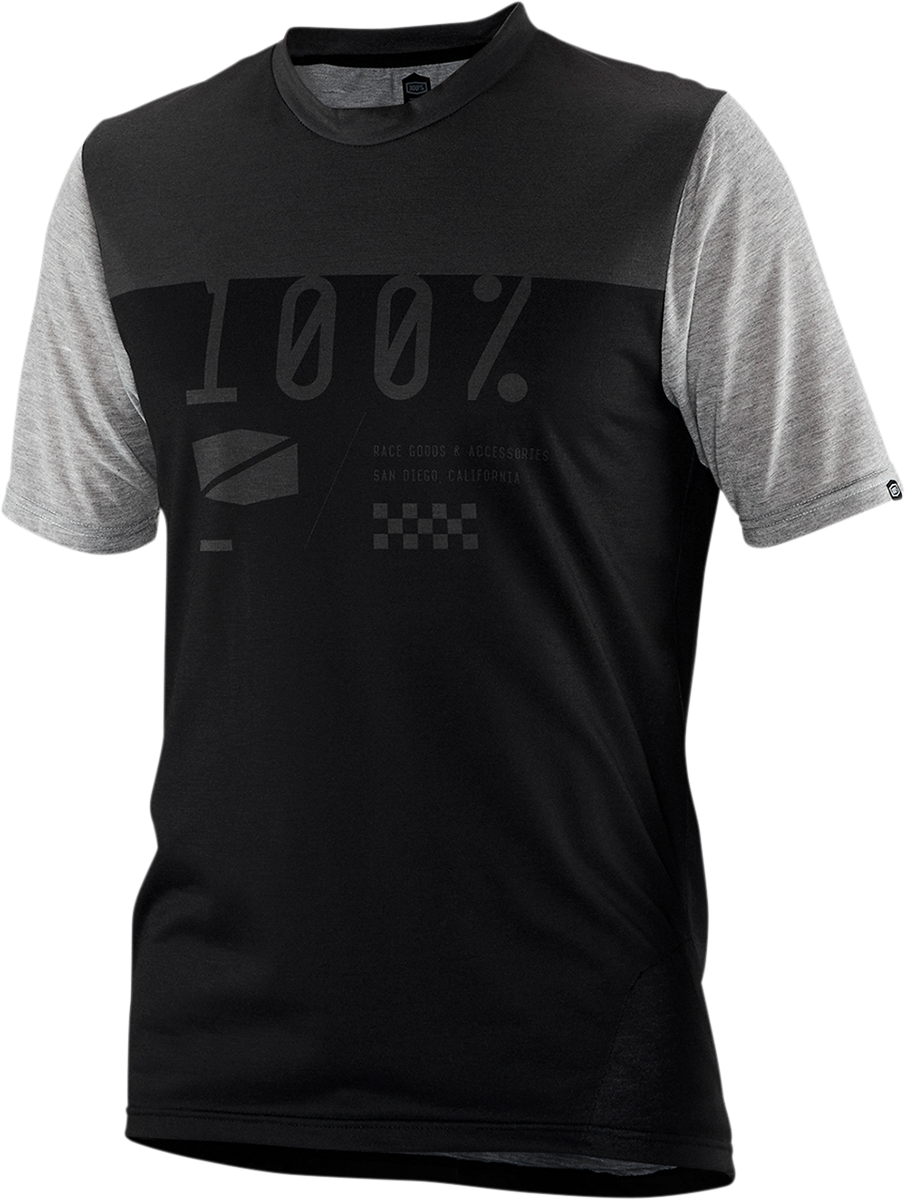 Jersey 100% Airmatic - Manga corta - Negro/Carbón - Talla mediana 41312-057-11