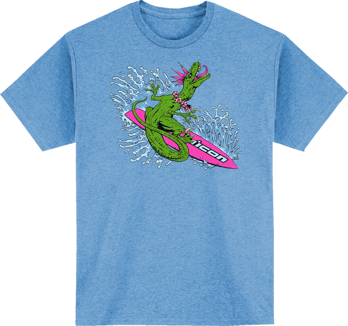 Camiseta ICON Dino Fury™ - Azul claro jaspeado - Talla grande 3030-21966