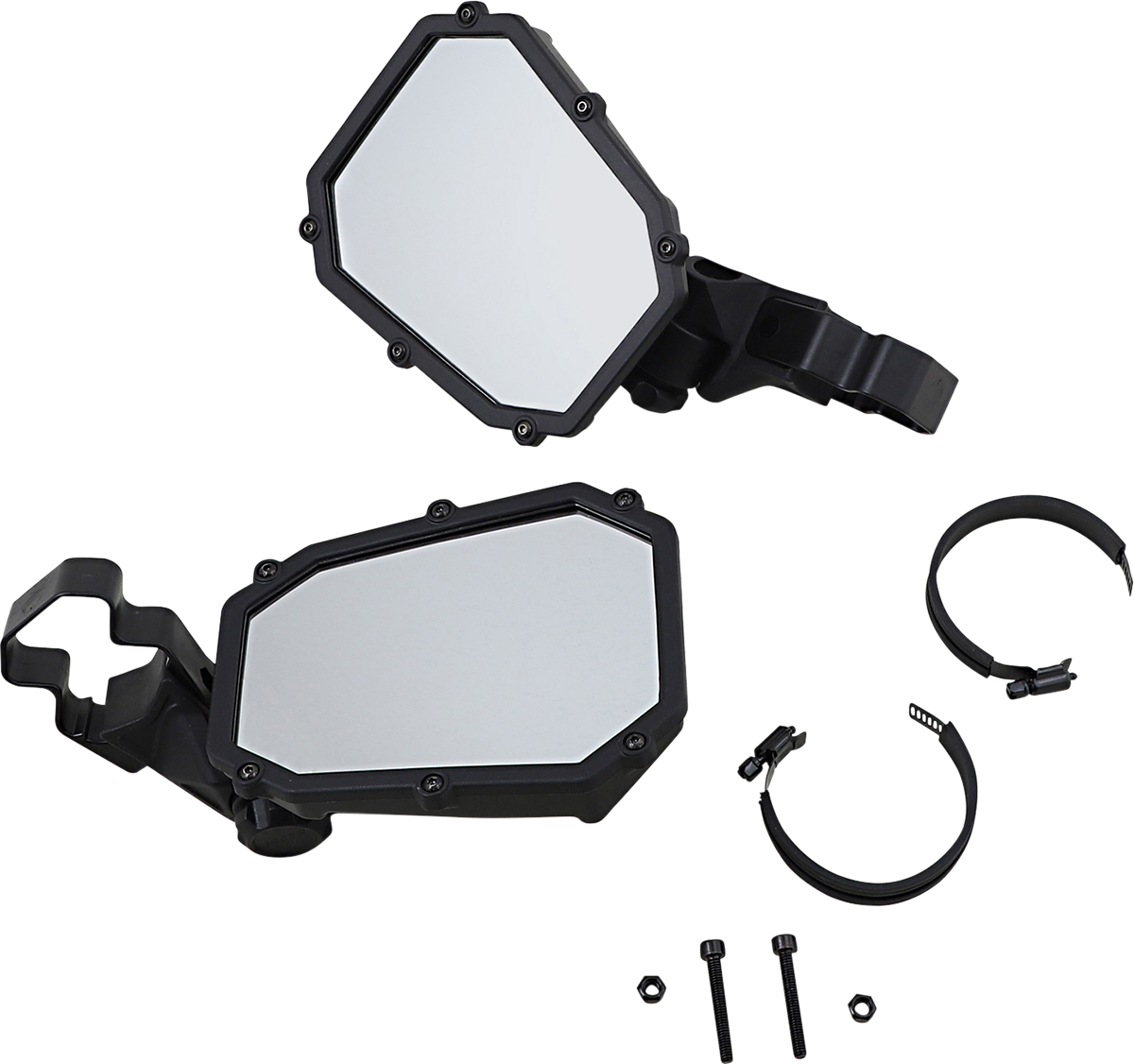 Espejo MOOSE UTILITY - Elite - Vista lateral - Octágono - Negro MEMIRKIT-ES1CCS 