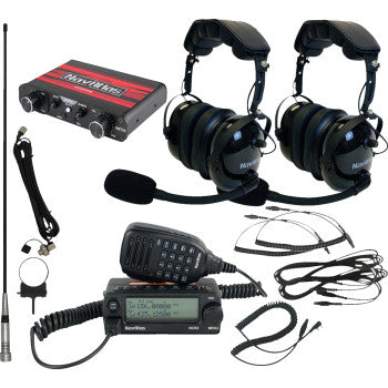 Kit de intercomunicador/radio y auriculares NAVATLAS - Biplaza - Negro NI2ROHBK2
