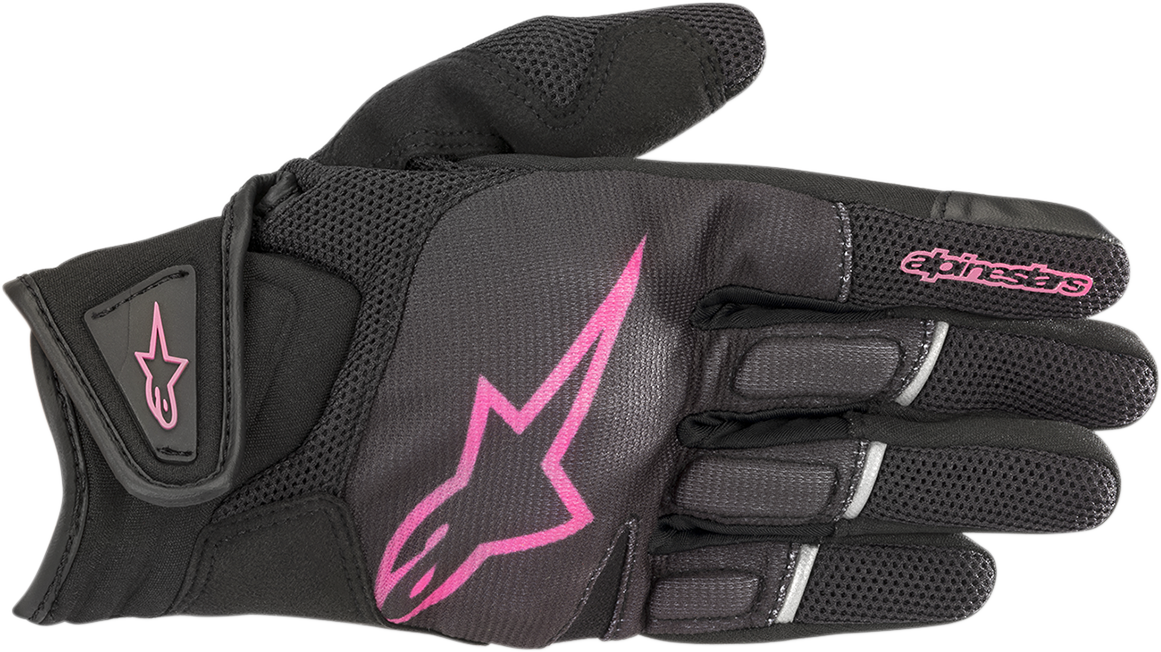 Guantes ALPINESTARS Stella Atom para mujer - Negro/Fucsia - Pequeños 3594018-1039-S