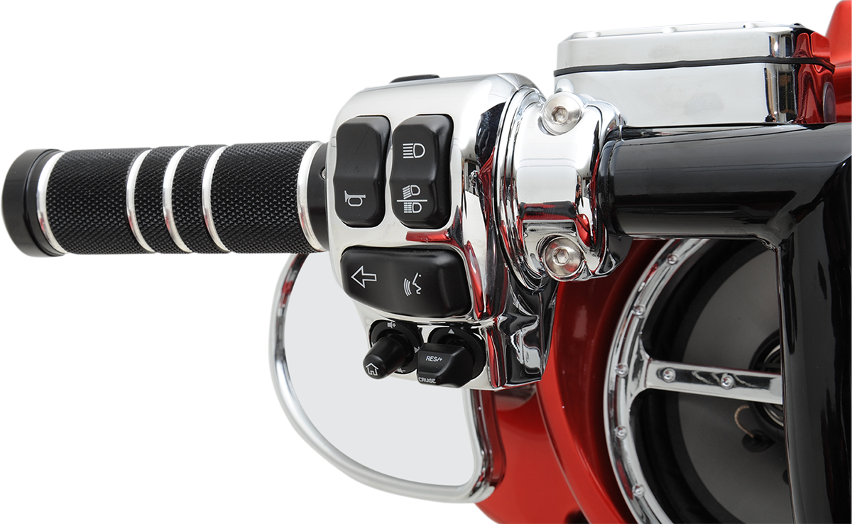 Carcasa de interruptores DRAG SPECIALTIES - Cromada F/14-22TOURING,EXC FLHRXS H07-0772-A