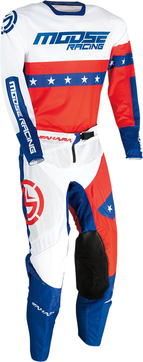Pantalones MOOSE RACING Sahara - Rojo/Blanco/Azul - 30 2901-9056 
