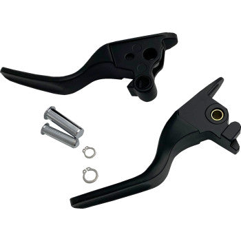 Juego de palancas DRAG SPECIALTIES - Cortas - Negras 0610-2324 