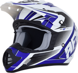 Casco de motocicleta AFX FX-17 - Force - Blanco perla/Azul - Talla grande 0110-5240 